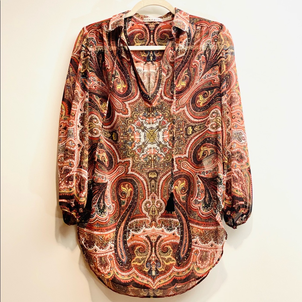 Alice + Olivia Paisley Blouse
